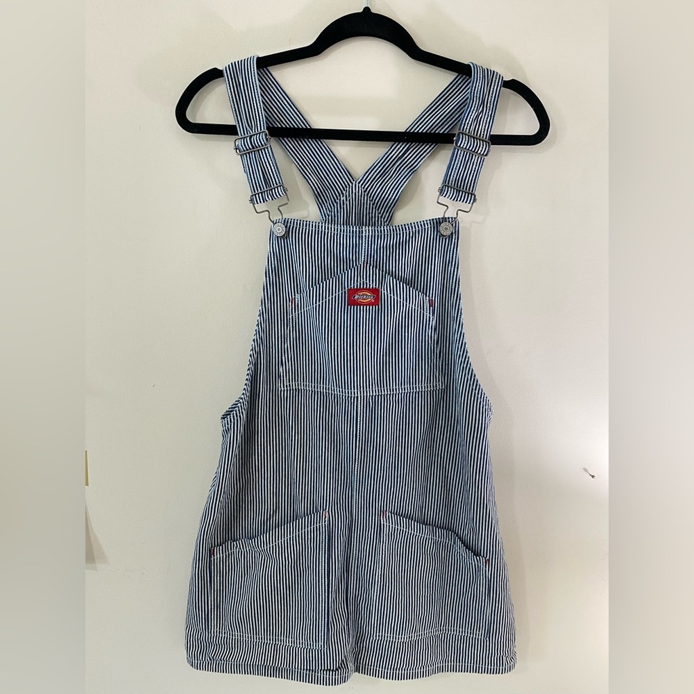 Dickies BLUE Striped Overalls dress